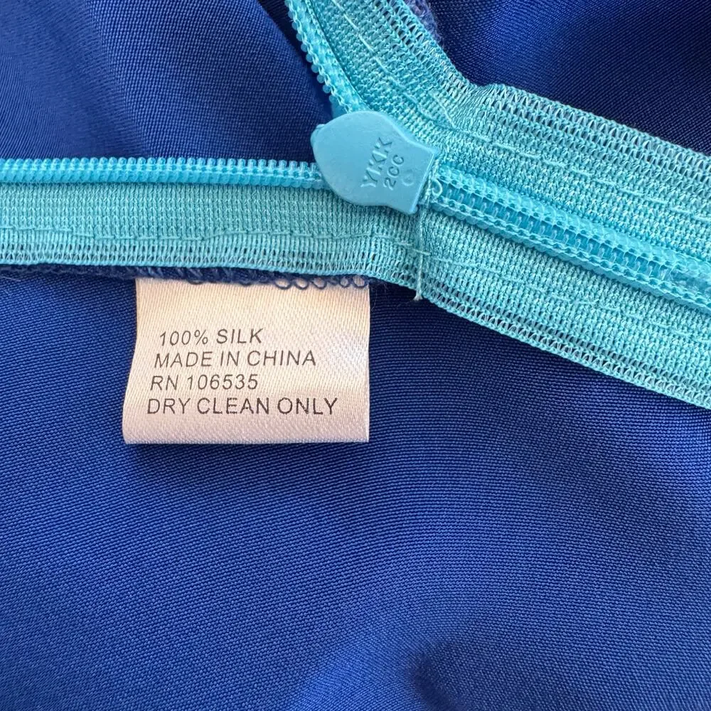 Madison Marcus Blue Silk Skater Mini Skirt XS NWT